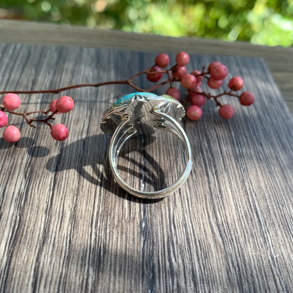 Native American Navajo Turquoise Ring - Picture 8 of 11